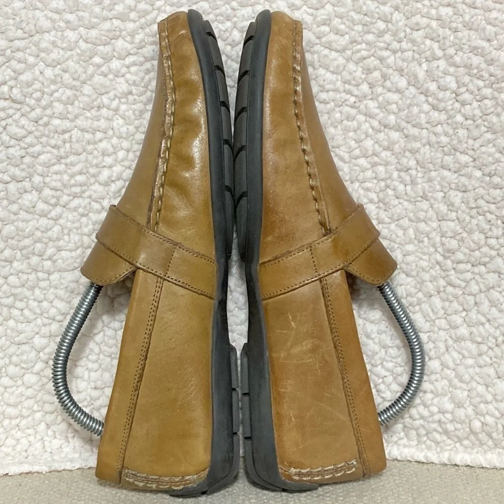Giorgio Brutini Men's Tan Leather Slip On Casual Comfortable Loafers Shoes SZ 9M